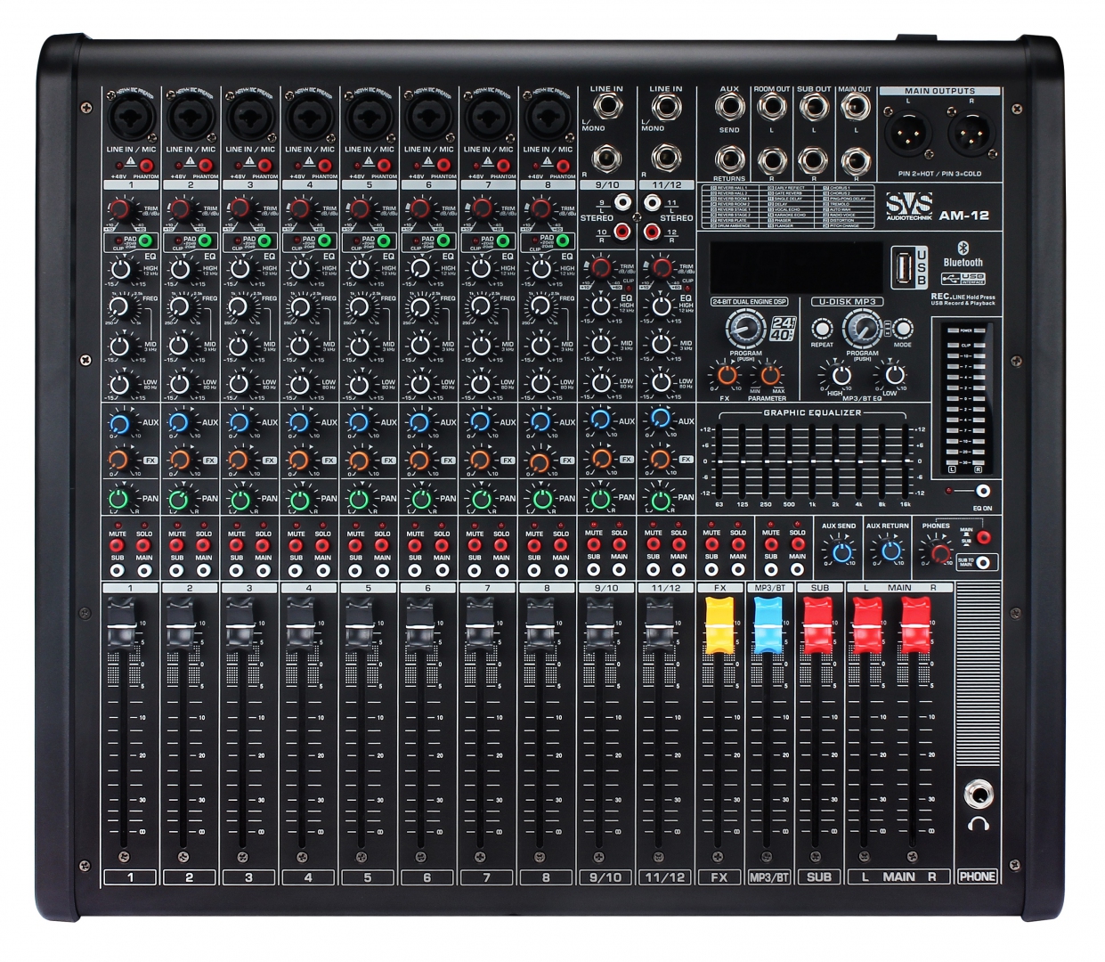 SVS Audiotechnik mixers AM-12 Микшерный пульт аналоговый, 12-канальный в Сочи